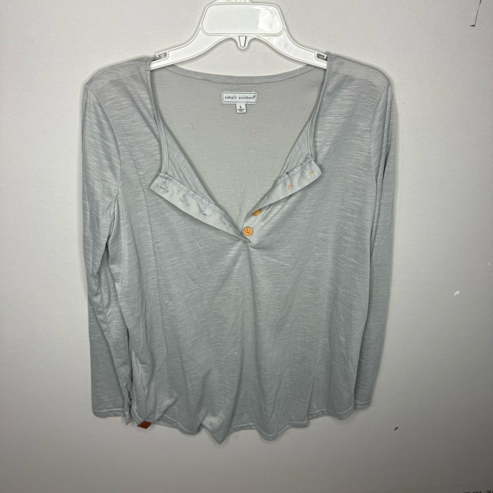 Simply Styled Women's Gray Long Sleeve Top